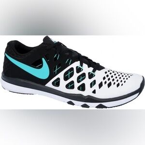 Nike Black and White Sneakers with Teal Highlights